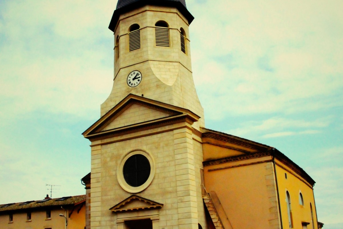 The church in Chiroubles