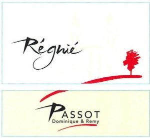 label of Domaine Passot Régnié