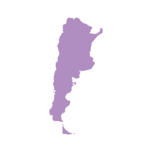 Map of Argentina in purple