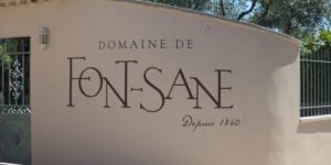 Entrance to the Domaine de Font-Sane winery in Gigondas