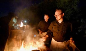 Lakeridge golf course dinner cooking on open flames