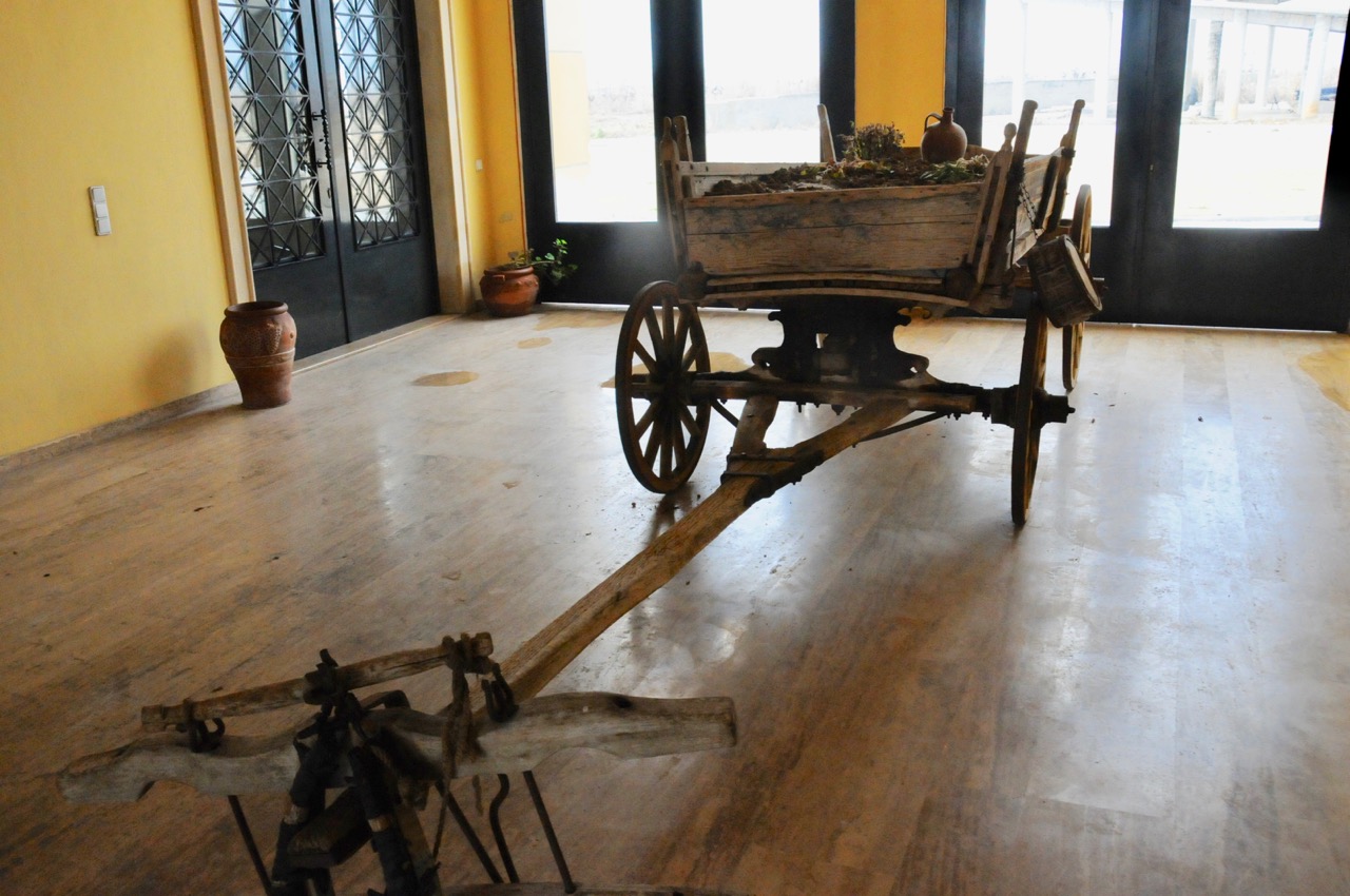 old cart in the winery of Nico Lazaridi in Drama