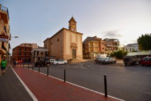 Town square of Fuente-Alamo in Jumilla region of Spain