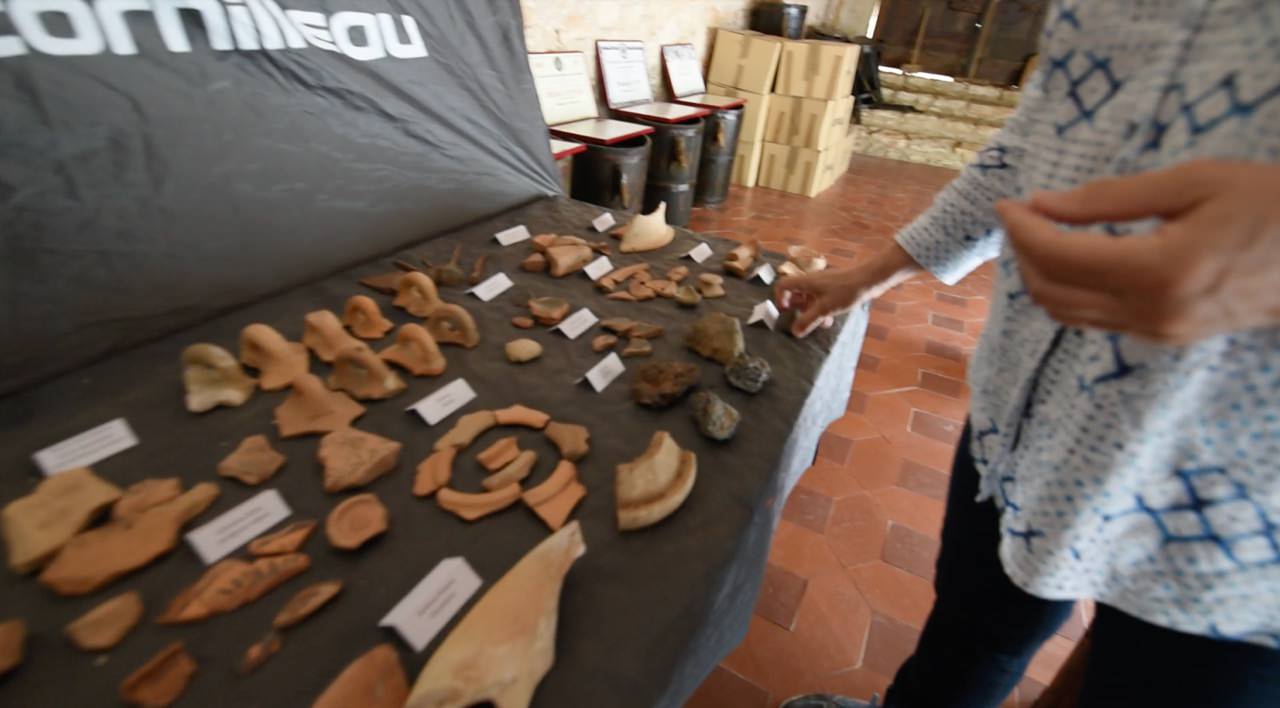 Greek and Roman artifacts found in the vineyards of Barthomeus winery in Penedès.