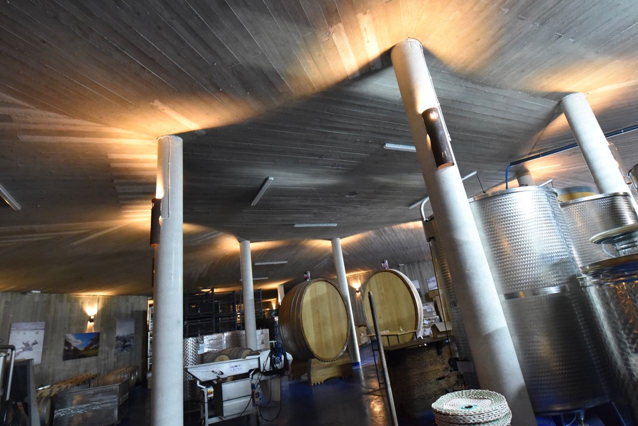 The center of the winery in Bodega Cerron in Jumilla