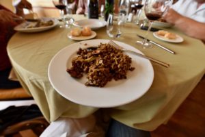 plate of paella at the Sumoll Restarurant in Ferre i Catasus