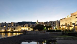 The coastline of Cadaques in Spain at night.