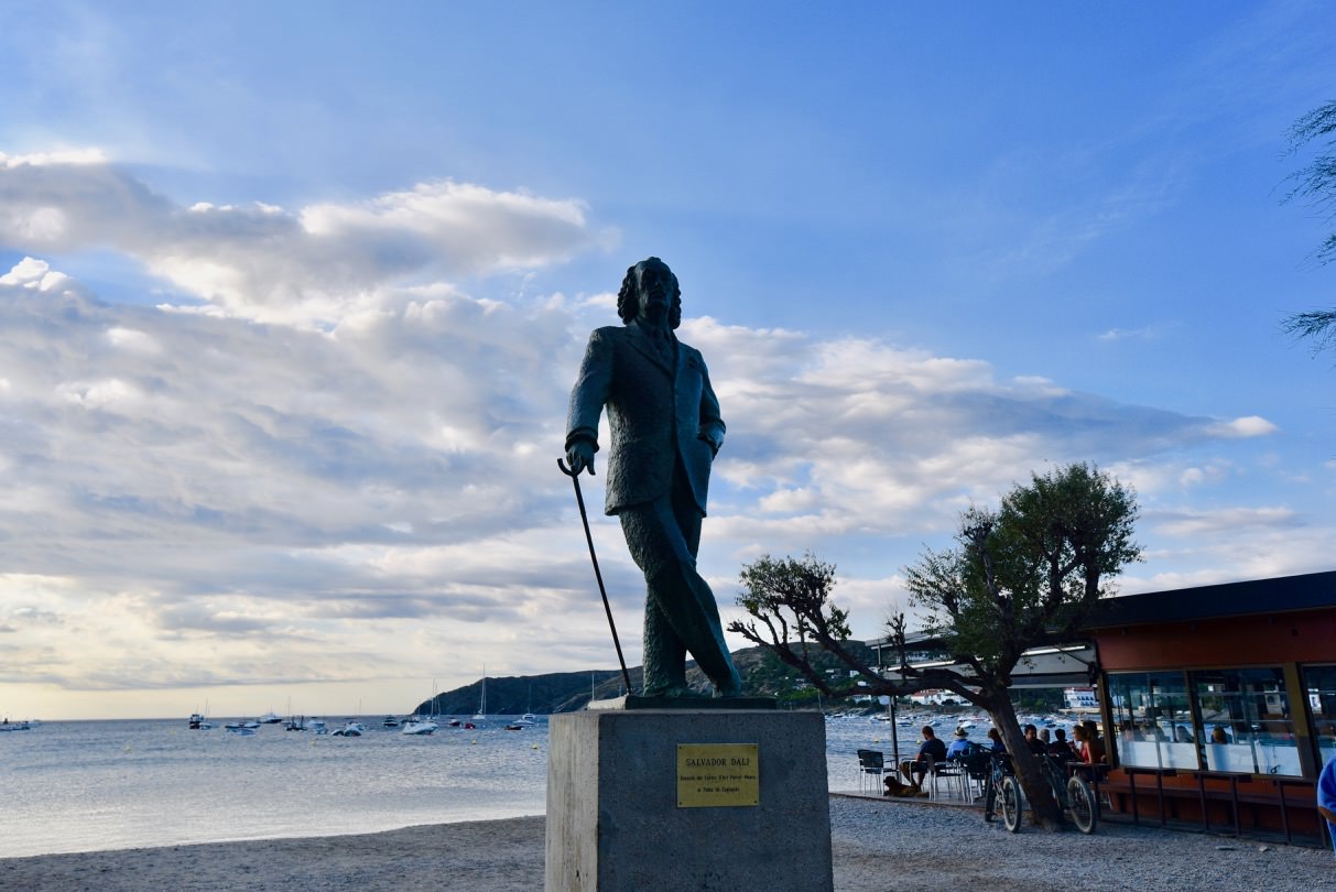 The state of Salvador Dali on the waterfront in Cadaques, Catalonia.