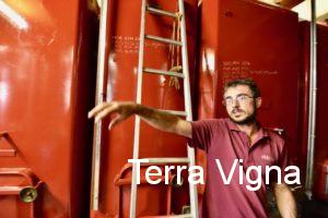 Man talking in a winery next to a ladder and wine tanks.