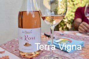 Bottle of wine, a rose of Cinsault from Les Paissels in Saint-Chinian.