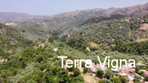 Aerial view of the mountains in Crete